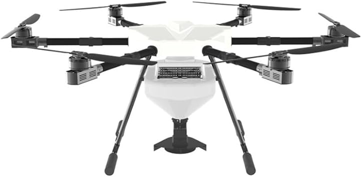 12.5L Hexacopter Heavy-Lift Granular Spreader Drone Kit 1380mm Wheelbase 6215 Power System 30mm Carbon Frame for Industrial UAV 1Set(White Cover Frame)