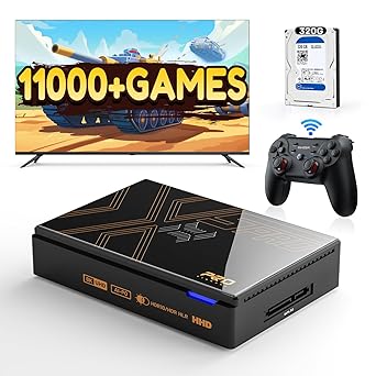 Kinhank Super Console X5 PRO Video Game Console with 11000+ Games,Retro Game Console Compatible with Most Emulators,RK3588S Chipset 8GB+64GB,Support AV1,WiFi 6 BT5.0, 8K UHD Output,Wireless Controller