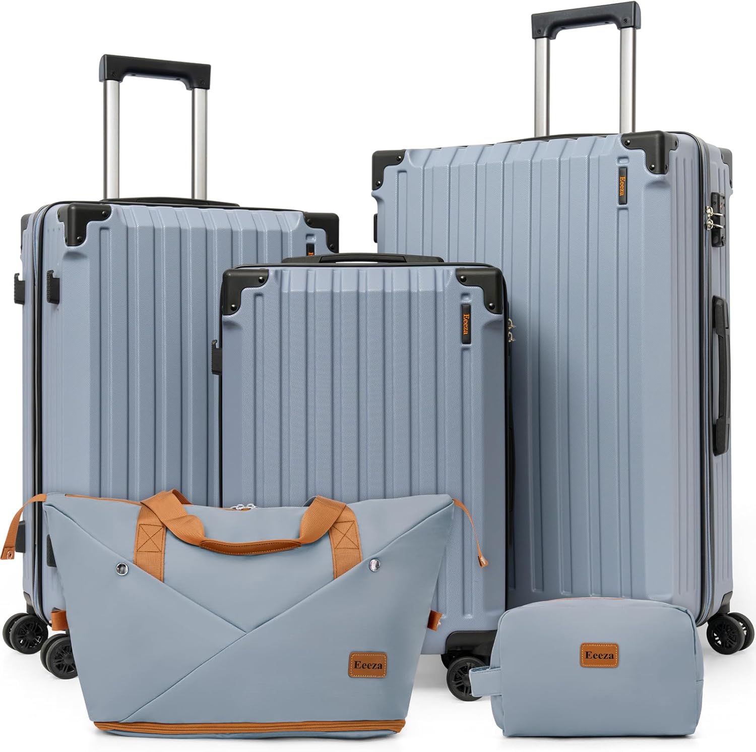 Luggage Sets 5 Piece，Hardside Luggages with Spinner Wheels, Lightweight ABS Hard Shell Travel Luggage with TSA Lock for Family Trips, Business,Vacation