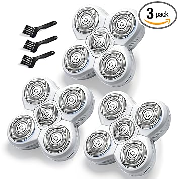 5 Head Shaver Replacement Blades Refills For Freebird FlexSeries Electric Razor for Women (White/3PCS)