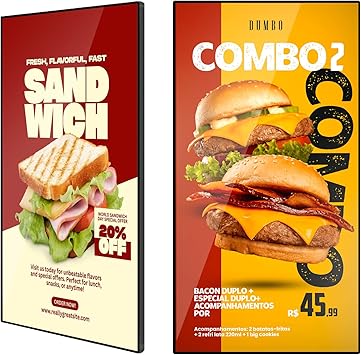 32/43/49/55 Inch Wall-Mount Digital Signage 2K Display 4+32GB Memory Commercial Advertising Screen with Touch/Non-Touch, Multiple Control & Content Creation (Non-touch screen, black, 32 inches)