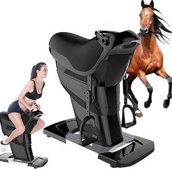 Electric Horse Riding Simulator, 20 Adjustable Speeds, One-Touch LCD Display, Fitness Equipment for Toning Waist, Legs, Hips - Ideal for Home Workouts