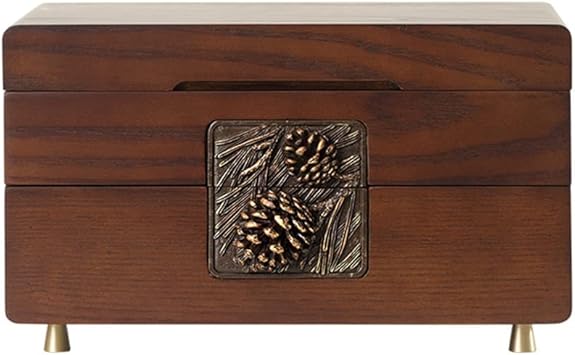 Wooden Stud Earrings Necklace Storage Box Jewelry Large Capacity Simple Finishing Wedding Birthday Gift