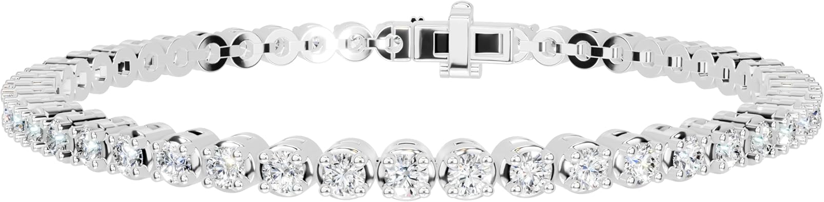DIAMOND CLUB 5.00 Carat Lab Grown Diamond Tennis Bracelet – F Color VS Clarity in 14K Gold, 7 Inches – GCal Certified, Gift Box Included