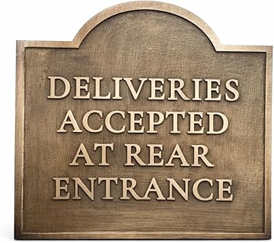 Personalized Antique Brass Plaque Custom Engraved Name Plate Vintage Metal Recognition Award Sign – Memorial Wall Plaque for Office Door, Home Decor, Garden Sign, Business Branding Gift (50×50 inch)