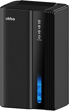 UBBO 95oz Dehumidifiers for Home, 1000 Sq.Ft Dehumidifier with Drain Hose - Auto Shut Off, Timer, Sleep Mode & Drain Hose - 7 Color Light for Bedroom, Bathroom, RV - Black