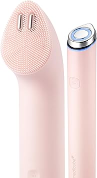 medicube Mini Booster Pro Plus Cleansing Device Set | 2-in-1 Facial Cleansing, Skincare Device | Pore, Makeup, Excess Sebum Care | Portable Skincare Booster with 3 Modes | Korean Facial Device, Pink