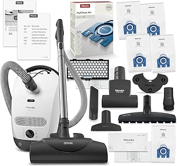 Miele Classic C1 Cat & Dog Canister Vacuum Cleaner with SEB228 Electro Plus Floorhead + Parquet-3 Floorhead Bundle - Includes GN Bag Pack - 4 Genuine FilterBags + AirClean Filter and Pre-Motor Filter