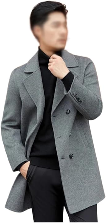 Winter Coat Men's Reversible Long Warm Thickened Jacket