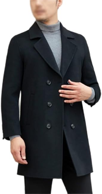 Winter Coat Men's Reversible Long Warm Thickened Jacket