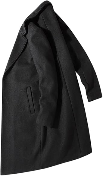Men's Coat Autumn and Winter Thickening Thickened Windbreaker Two Buckle Business Jacket