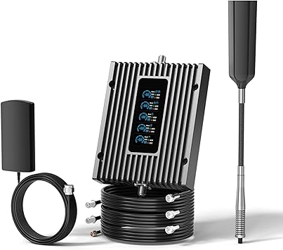 Cell Phone Booster for RV Truck Vehicle|RV Cell Signal Booster for All U.S.Carriers|Boosts 5G/4G LTE/3G Signal for Band 4/12/17/13/5/2/25