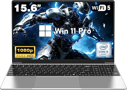 FUNYET 2026 Business Laptop, 15.6 Inch Laptop Computer Windows 11 Pro, 16GB RAM 512GB SSD, Int Core i5 Processor(Up to 3.2GHz), 2-Year Warranty, Backlit Keyboard, Bluetooth, FHD 1080P, MINI HDMI