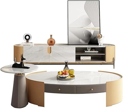 Media Cabinet Heat Resistant Easy Removal Combination Coffee Table Including Living Room Home Furnishing Set