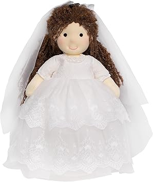 BlissfulPixie Handmade Wedding Couple Rag Doll, Cute Bride Toy, Sweet Wedding Present for Bride and Groom, Wedding Doll, Bridal Shower Anniversary Keepsake, Romantic Wedding for Couple