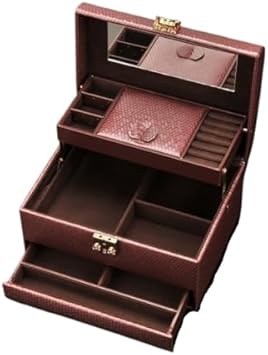 Jewelry Storage Box with Lock & Mirror - Large Organizer for Earrings, Rings & Necklaces - Travel-Friendly Case for Women & Girls - Elegant Design & Durable Material