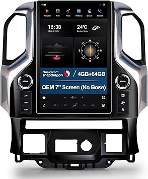 12.95" Qualcomm Car Radio for Chevrolet Silverado GMC Sierra 2019 2020 2021 2022 2023, Android 13 4+64GB Wireless CarPlay& Android Auto/GPS /Bluetooth5.0 /4G Cellular/WiFi【for Original 7" Screen】