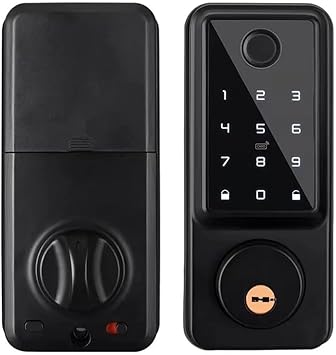 Waterproof Smart Deadbolt Locks for Home Biometric Fingerprint Digital Keypad Entry Door Lock(E)