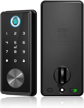 Smart Deadbolt Locks for Front Door Biometric Fingerprint Keyless Entry Keypad Door Lock(D)