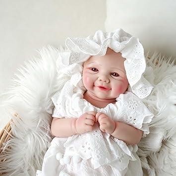 16.9" Platinum Silicone Reborn Baby Doll, Non-Vinyl Anatomically Correct Weighted Washable Realistic Newborn Doll with Accessories for Kids Collectors
