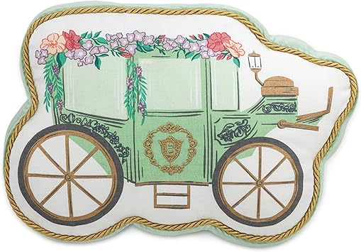 Hallmark Bridgerton Shaped Throw Pillow (Green Carriage) Gift for Birthdays, Easter, Mother's Day