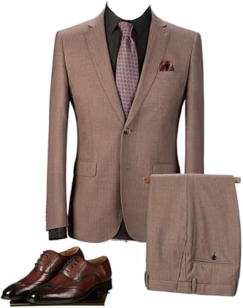 Retro British Suit Men's Business Casual Groom Knot Wedding Clothing