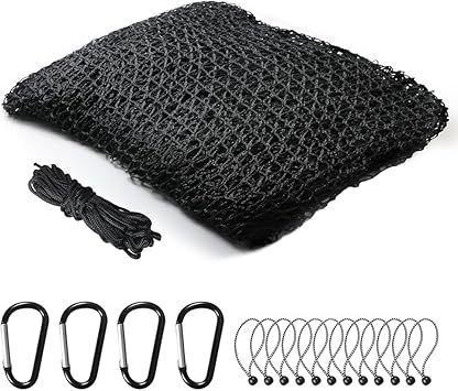Sports Netting,Golf Practice Net Hitting Net with 33Feet Nylon Rope Also for Baseball, Hockey, Soccer, LAX and More - 10x10ft/10x15ft/10x20ft/10x25ft/10x30ft/10x40ft/10x50ft