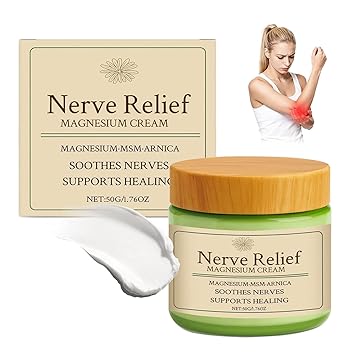 Total Relief Magnesium Cream, Nerve Relief Magnesium Cream, with MSM & Arnica, Daily Soothing Support, Deeply moisturizing, non-irritating, and leaves no residue - 50 g / 1.76 oz