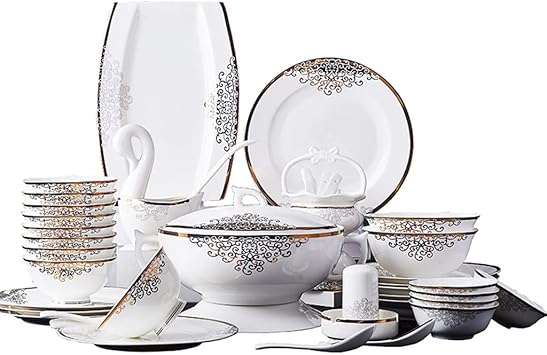 European Kitchen Utensils Dishes Sets Tableware Sets Ceramic Tableware Sets 60 Pieces