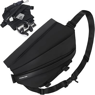 Electronics Organizer Sling Bag for Men & Women, Waterproof Tech Crossbody Bag for 13" Laptop & 11" Pad