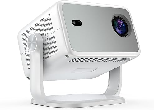 4K Projector with Officially-Licensed APPs, Smart Projector with WiFi and Bluetooth, Native 1080P Home Theater Projector, Auto Focus/Keystone, 360° Rotation Proyector for Bedroom/Home Theater/Outdoor