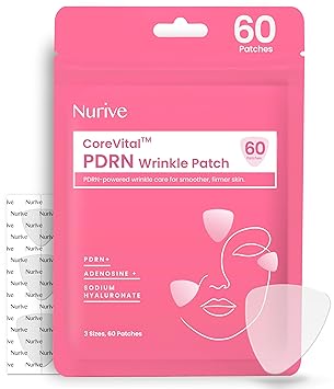 PDRN Wrinkle Patch for Face, Overnight Anti Aging Forehead Patch, Collagen Firming Hydrogel Patch for Wrinkles, Invisible Lifting Skin Care Patches for Fine Lines