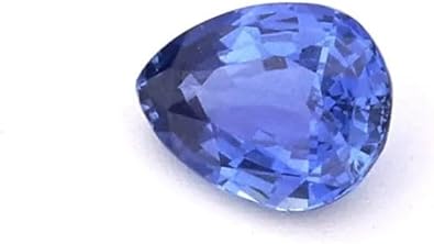 Natural Blue Sapphire Pear Shape Loose Gemstone Certified Ceylon Stone for Ring Making Jewelry September Birthstone Gift 15x10mm (1 Piece)