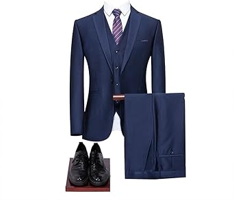 (Suit Jacket + Pants) Men's British Business Casual Wedding Gentleman Suit Two-piece Set