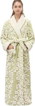 YYZKYTO Towel Robe Women's Winter Fleece Bathrobe Thickened Warm Kimono Bathrobe Pajamas Pajamas Plus Size 3XL Pajamas Good,Black-M