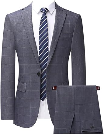 (Suit Jacket + Pants) 5XL Men's Clothing a Italian Slim Dress Wedding 2-piece Suit