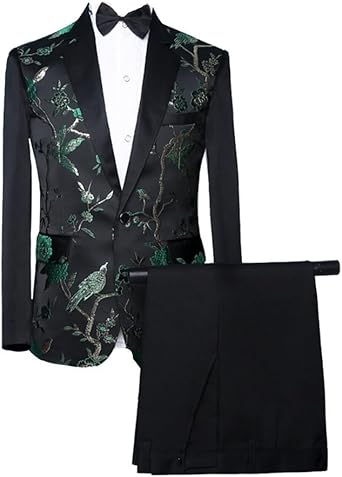 Suit Male Korean Version Embroidery Chorus Nightclub Bar Studio Best Man Dress