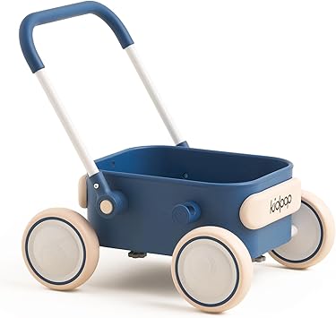 Kidpop PULA 2-in-1 Push and Pull-Along Wagon, Baby Push Walker for First Learner from 7 Month to 4 Year, One Year Birthday Gifts, Sturdy and Safe, Indoors and Outdoors (Navy Blue)