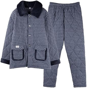 Coral Velvet Pajamas Male Winter Thickening And Autumn And Flannel Middle-aged Cotton Home Clothing