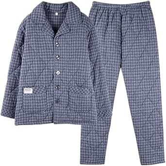 Padded Home Service Pajamas Men's Winter Thickened Velvet Cotton Autumn And Flannel