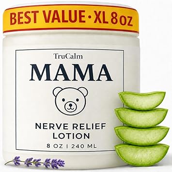 Mama Lotion – Neuropathy Nerve Relief Cream with Magnesium Chloride - Maximum Strength Comfort for Feet, Hands, Legs, Toes - Fast Absorbing and Non-Greasy Formula - Extra Large 8 Oz