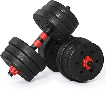 2pcs20kg Fitness Dumbbells Detachable Dumbbell Set Barbells Equipments Arm Muscle Trainer Household Exercise Supplies