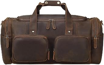 Extra Large Men's Travel Bag Leather Big Travel Duffel Male Weekend Luggage Shoulder Bag Handbag