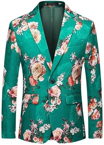 Gentleman Button Decoration Jacket Suit Coat Performance Banquet Man Leisure Business