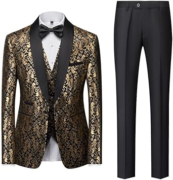 Suit Coat Performance Banquet Three-piece Set Man Leisure Business Gentleman Button Decoration Jacket