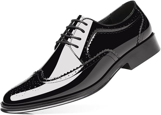 Men's Business Dress Shoes Versatile Size wedding Shoes Pointed Toe Strappy Low