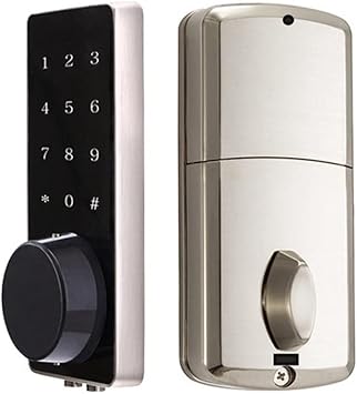 Smart Door Lock Keyless Password Electrics Touch Screen Keypad Auto IC Card Mechanical Key