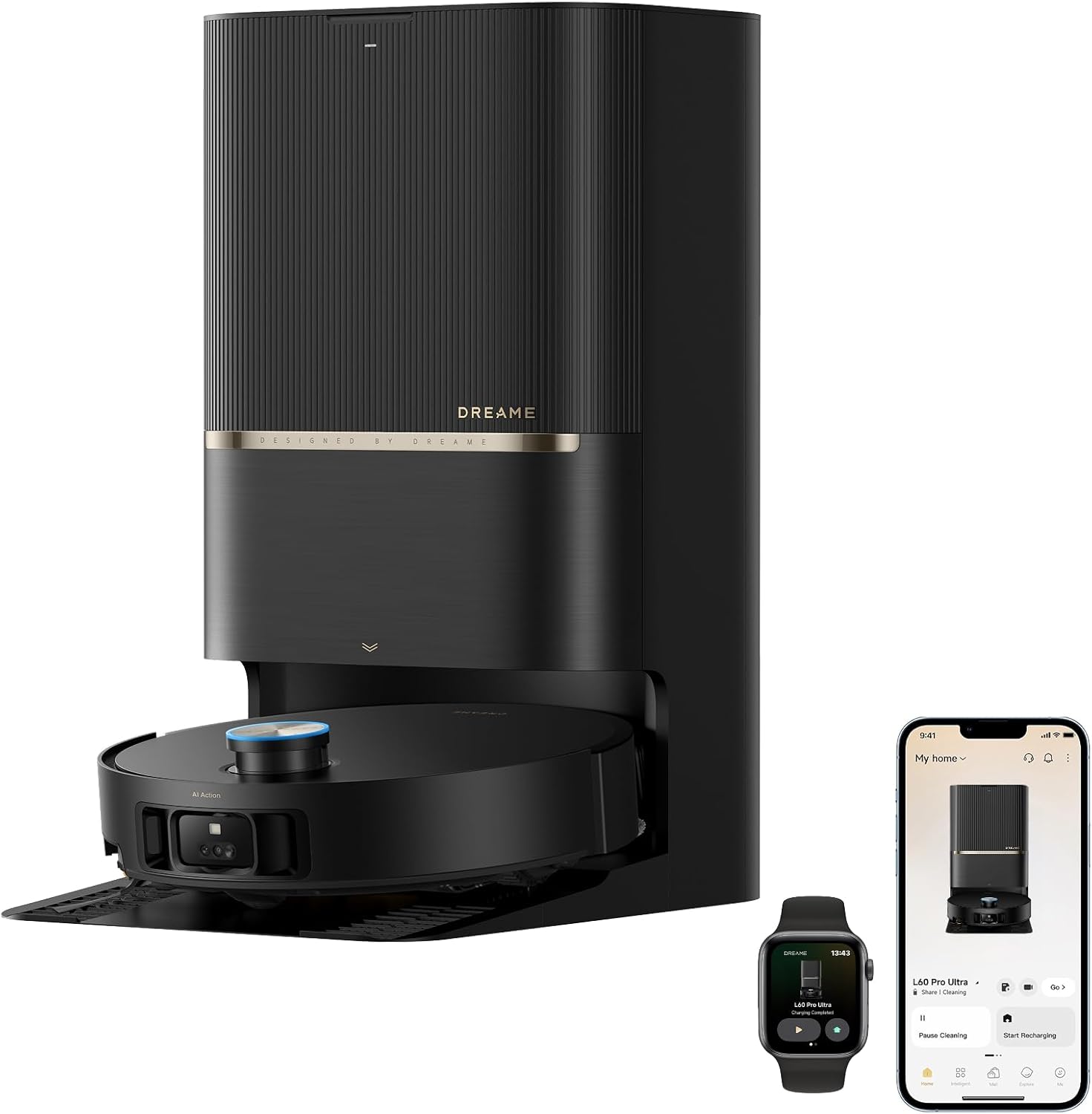 L60 Pro Ultra Robot Vacuum & Mop - 35,000Pa Suction, Self-Cleaning Hot Water Mop, Smart Obstacle Avoidance, Auto-Empty, White - Ultimate Home Cleaning Solution