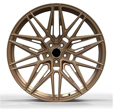 【1pc】 Bronze Multi Spoke Monoblok Wheels 22 Inch Alloy Forged Rims 5X112 Car Accessories