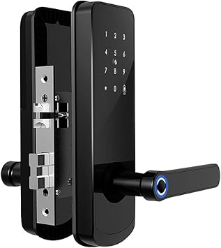 Electronic Door Lock Fingerprint with Smart Touch Screen Digital Safe Code Keypad Deadbolt for Home Hotel(5050)